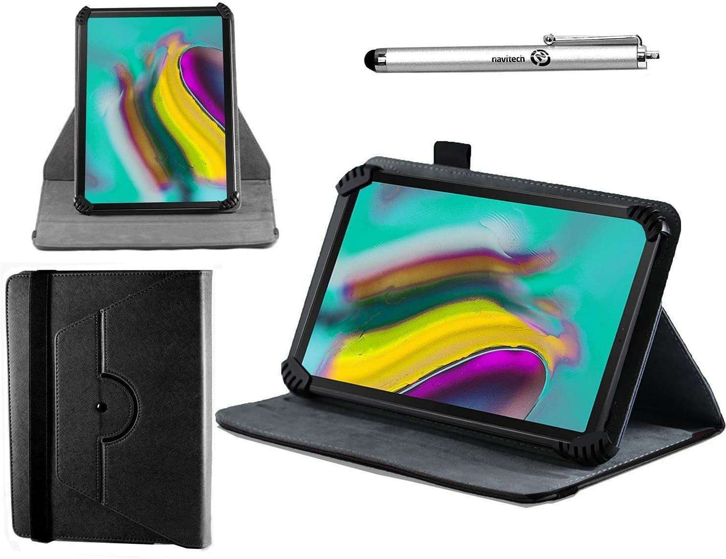 Navitech Black Case With Stand & Stylus For AGM PAD P1 Tablet 10.36