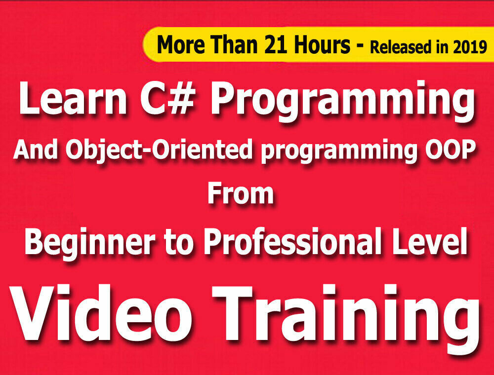 Learn C# Programming from beginner to Prof. Video Training Tutorials CBT +21 Hrs