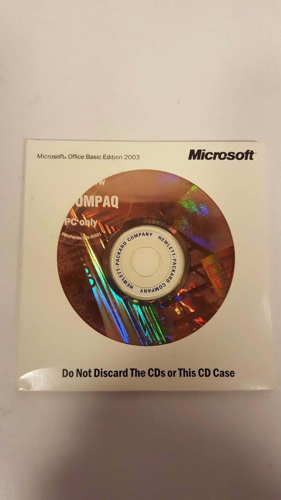 Microsoft Office Basic Edition 2003 HP Installation CD Model X11-45315