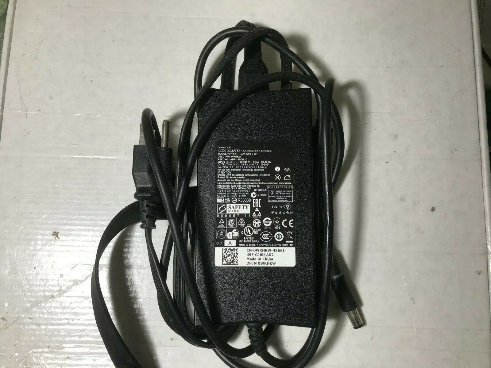 Genuine DELL ADP-130DB  19.5V 6.7A 130W AC Adapter Charger  7.4mm barrel