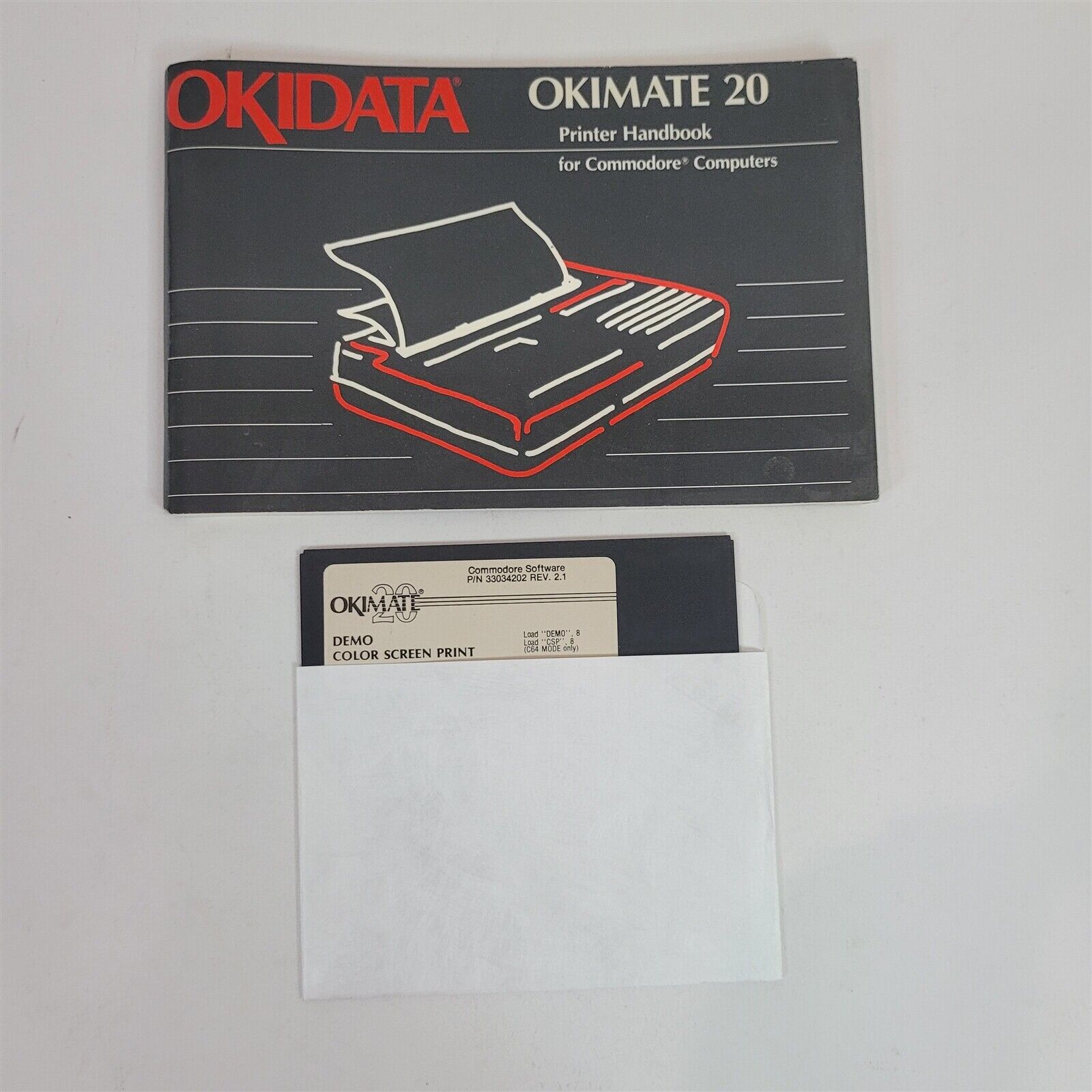 VTG 1986 Original Okidata Okimate 20 Printer Handbook for Commodore Computers