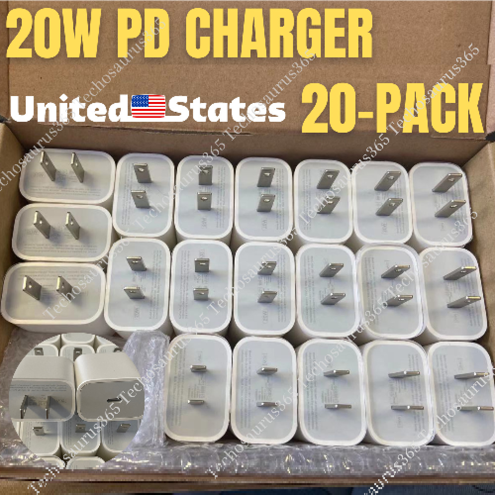 20X Lot Fast Wall Charger 20W PD USB-C Power Adapter For iPhone 11 12 13 14 XR X