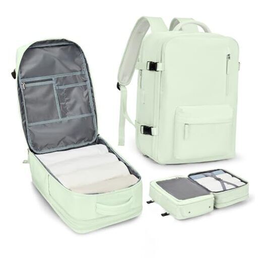 Large Travel Laptop Backpack, Expandable Flight X-Large C-mint Green-xl