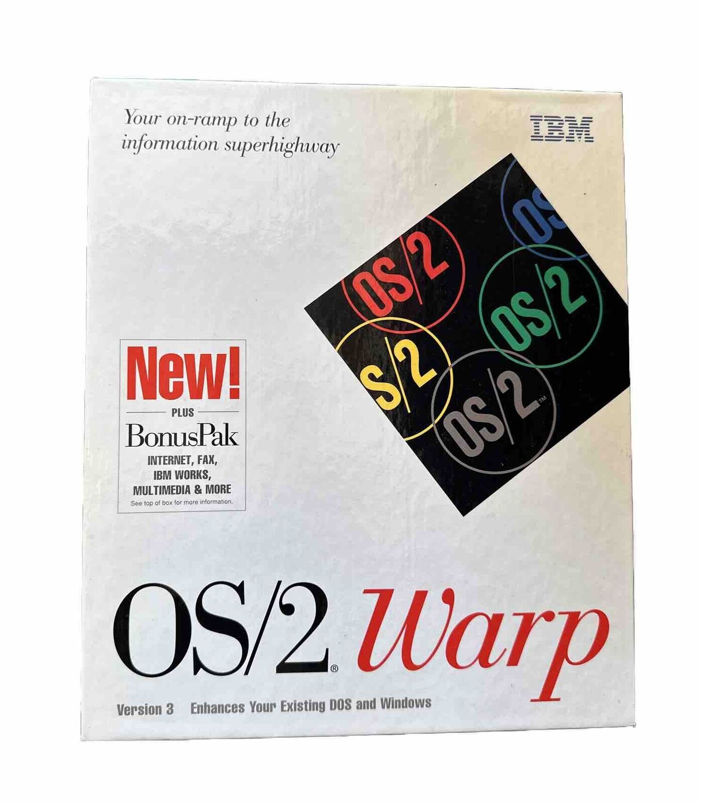 Vintage IBM OS/2 Warp 3.0 red spine 1994 Software Untested Free returns
