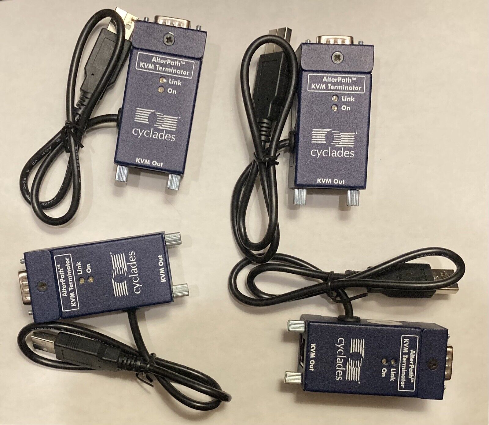 LOT OF 5 - Cyclades AlterPath KVM Terminator USB VGA RJ45 Switch Module Cable