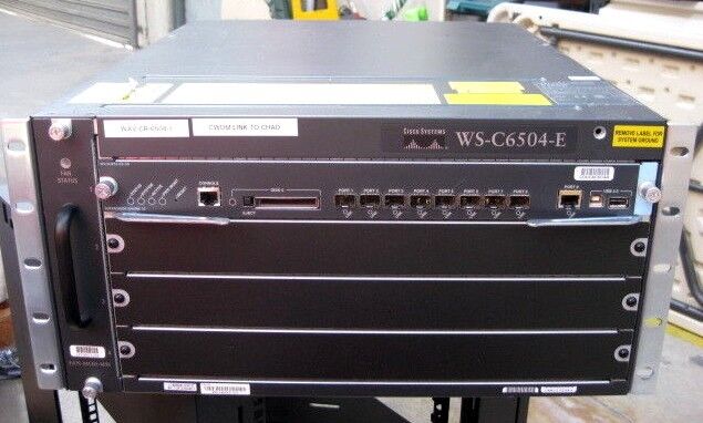 Cisco WS-C6504-E Switch with WS-SUP32-GE-3B Supervisor Engine 32, FAN-MOD-4HS 