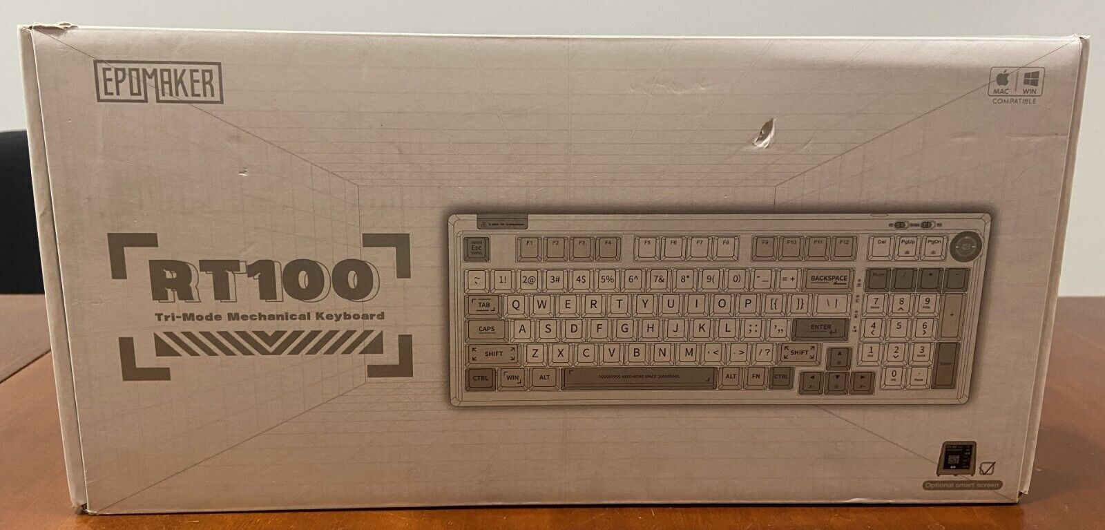 EPOMAKER RT100 Mechanical Keyboard, Retro Gaming Keyboard, with Display Screen. 
