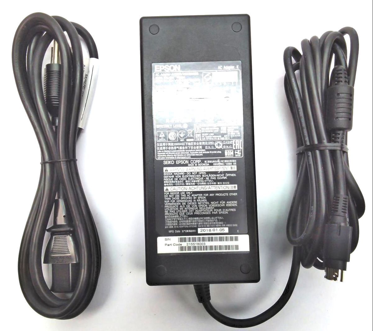 Genuine Epson AC Adapter for ColorWorks C3500 Printer 58W 42V 1.38A M248A OEM