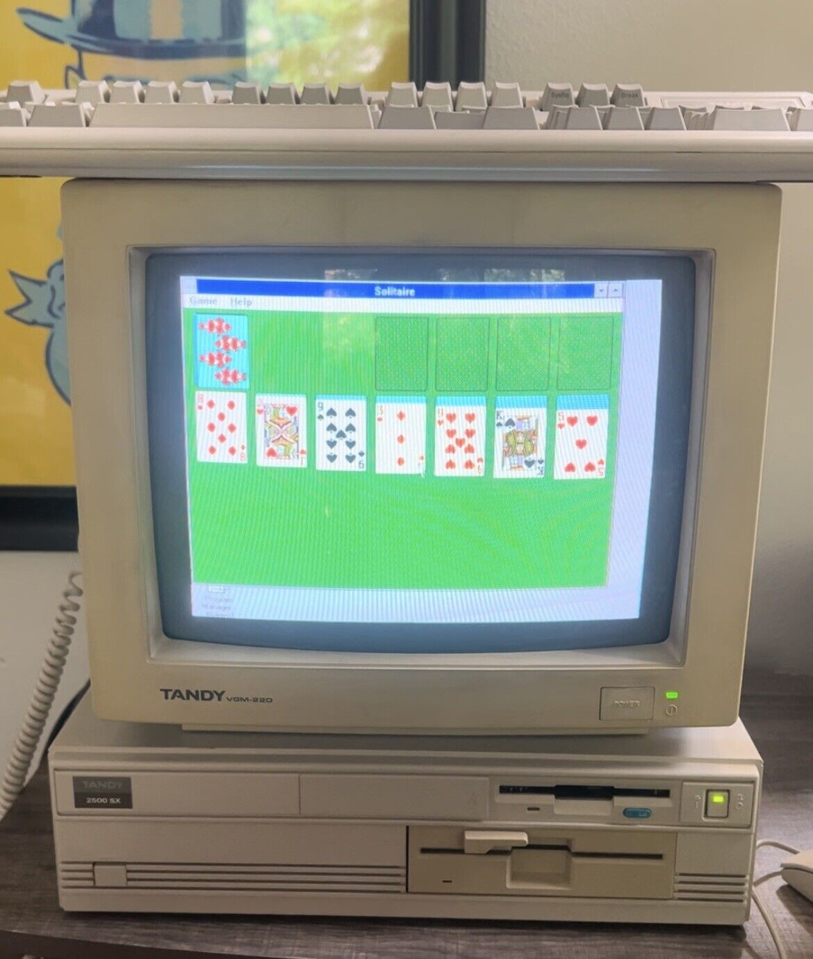 Tandy 2500SX/33 With Tandy VGM-220 Monitor With Enhanced Keyboard And Mouse