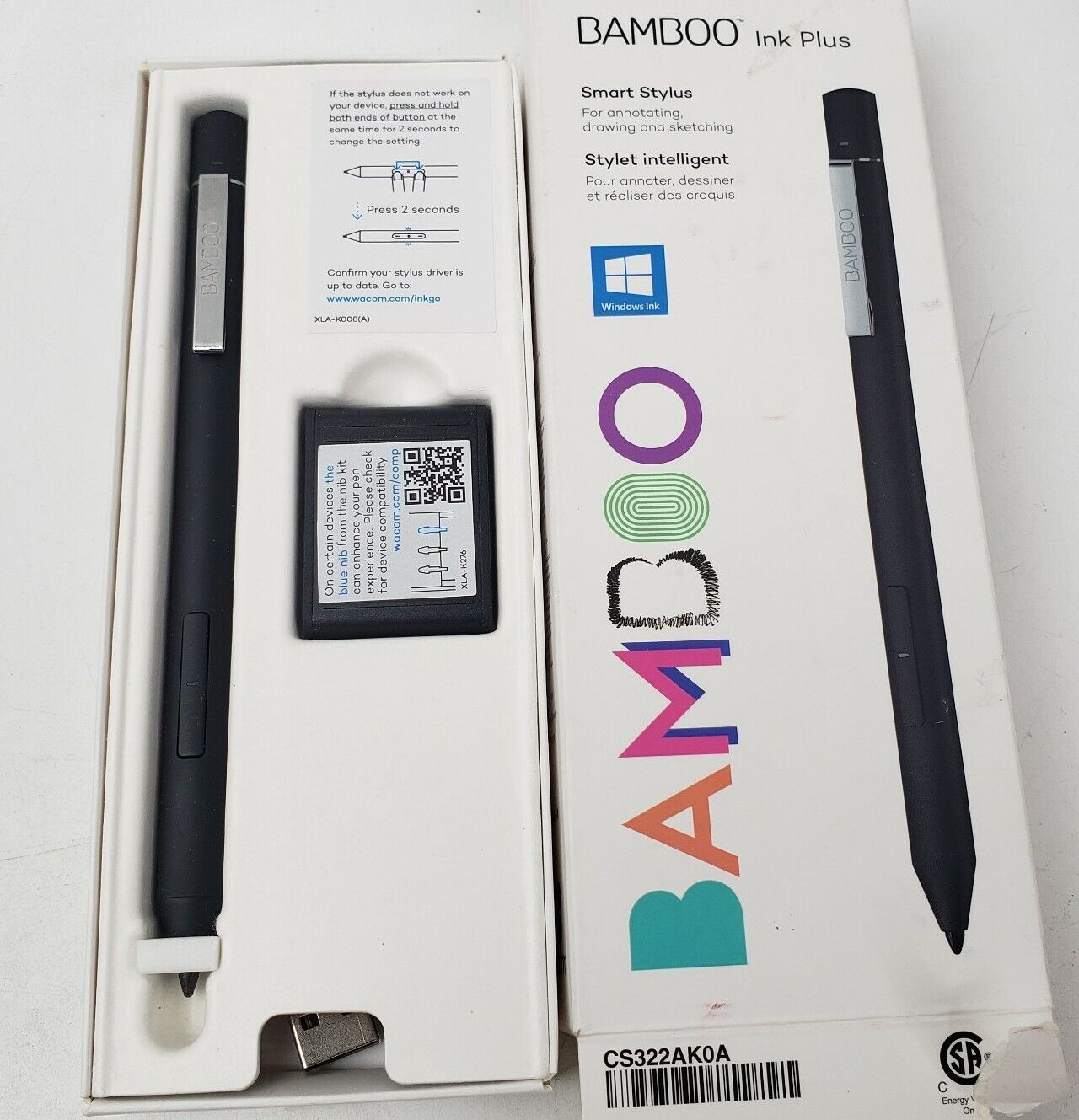 Wacom Rechargeable Bamboo Ink Plus Stylus/Pen