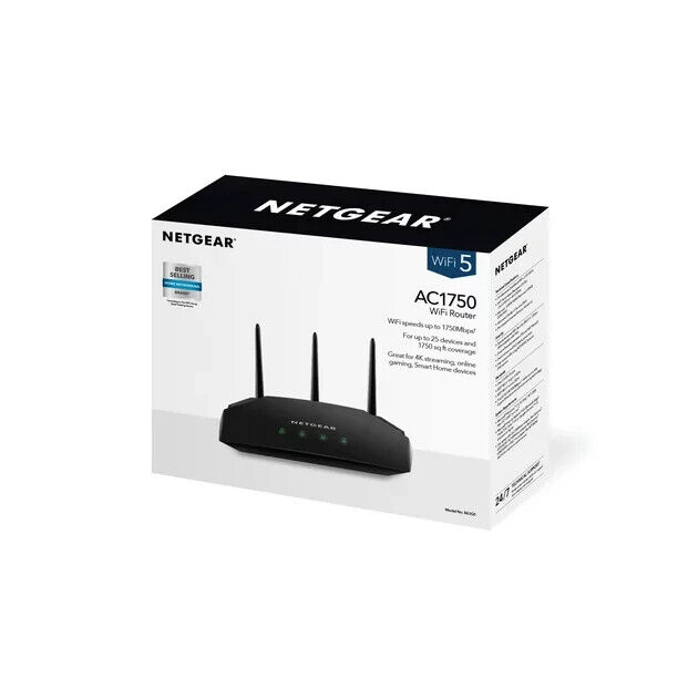 Netgear AC1750 Smart WiFi Router - 802.11 AC Dual Band Gigabit - Black (R6350-10