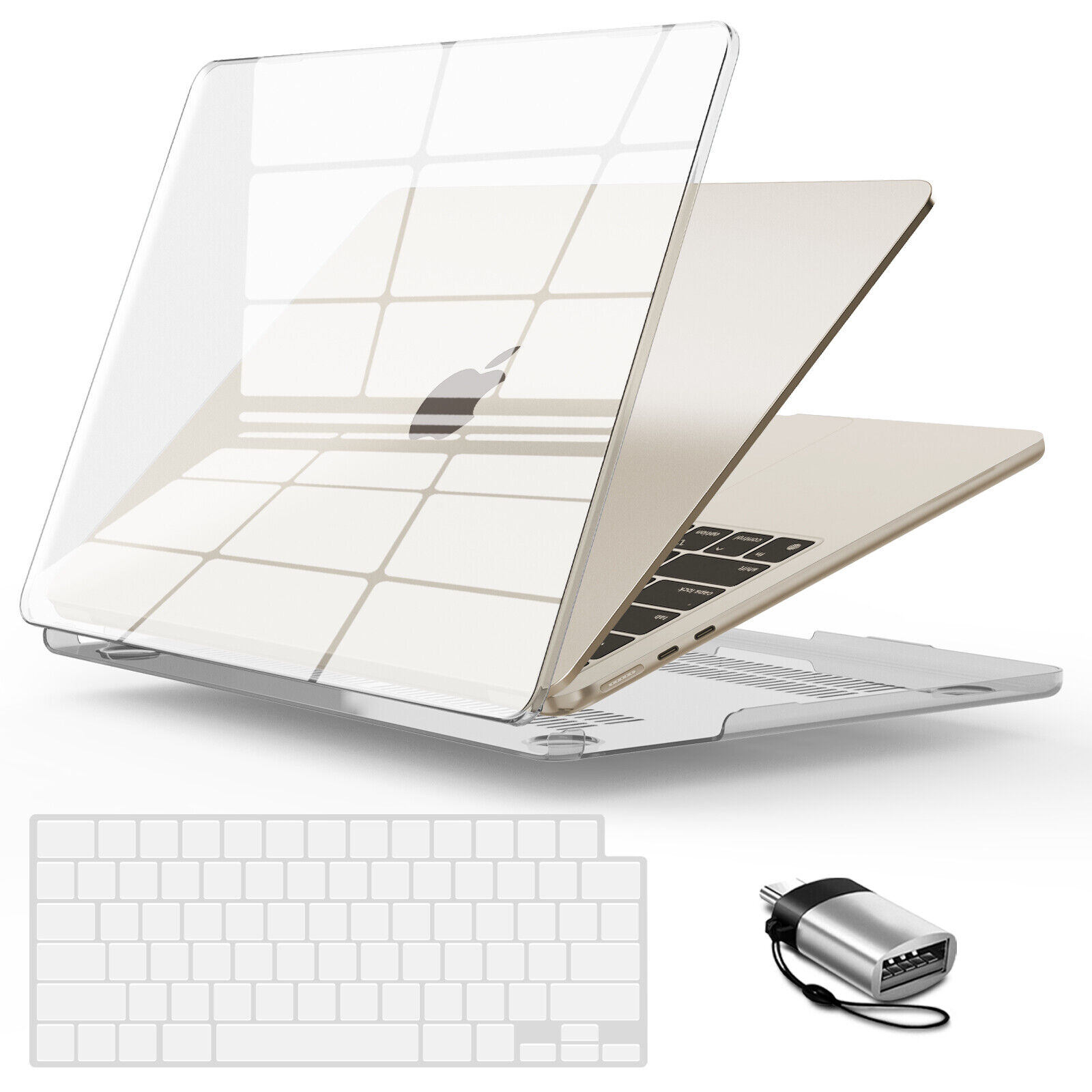 IBENZER 2024 2023 MacBook Air 15 inch case M3 A3114 M2 A2941 HardShell Case