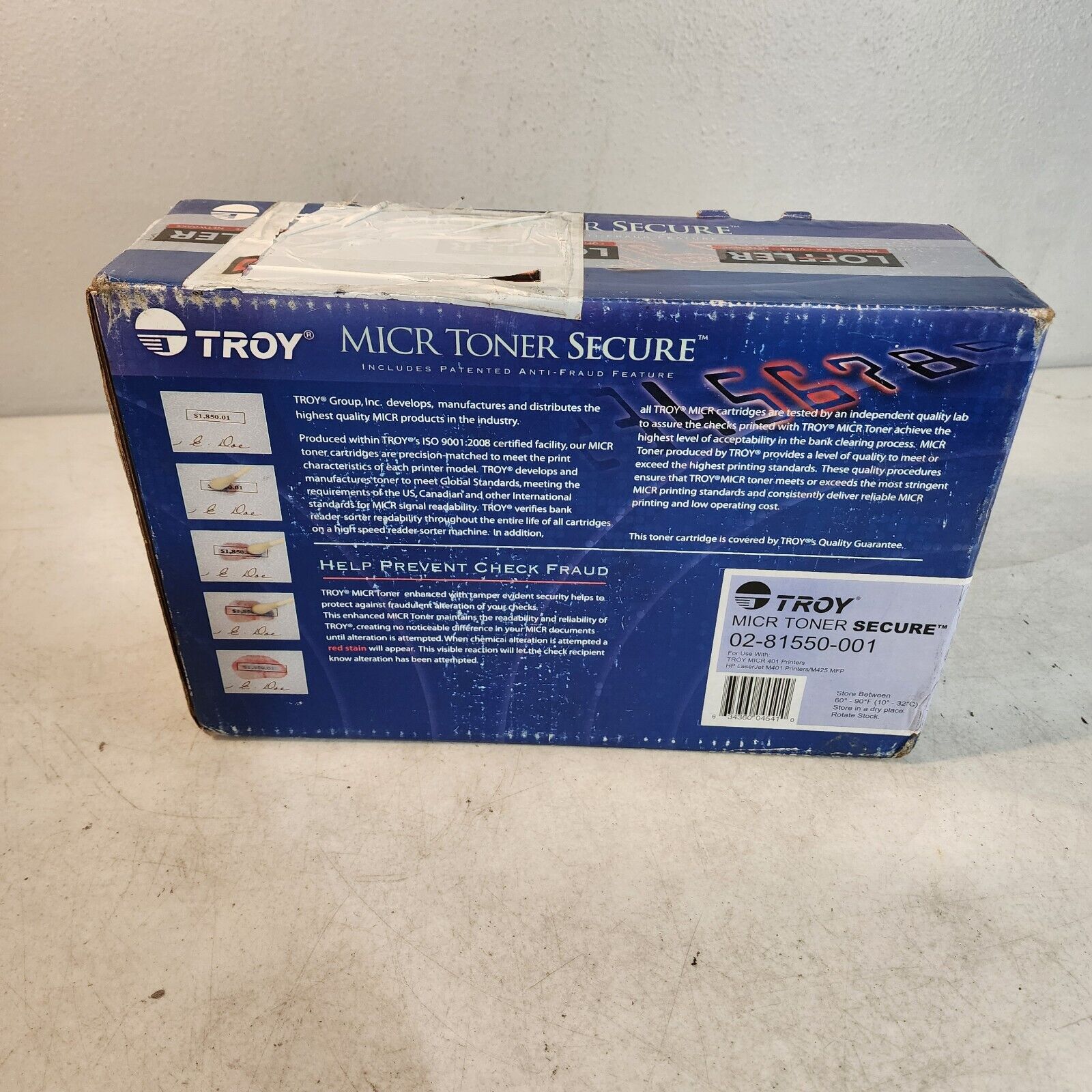 TROY 02-81550-001 For CF280a MICR Toner Genuine New OEM Sealed Box