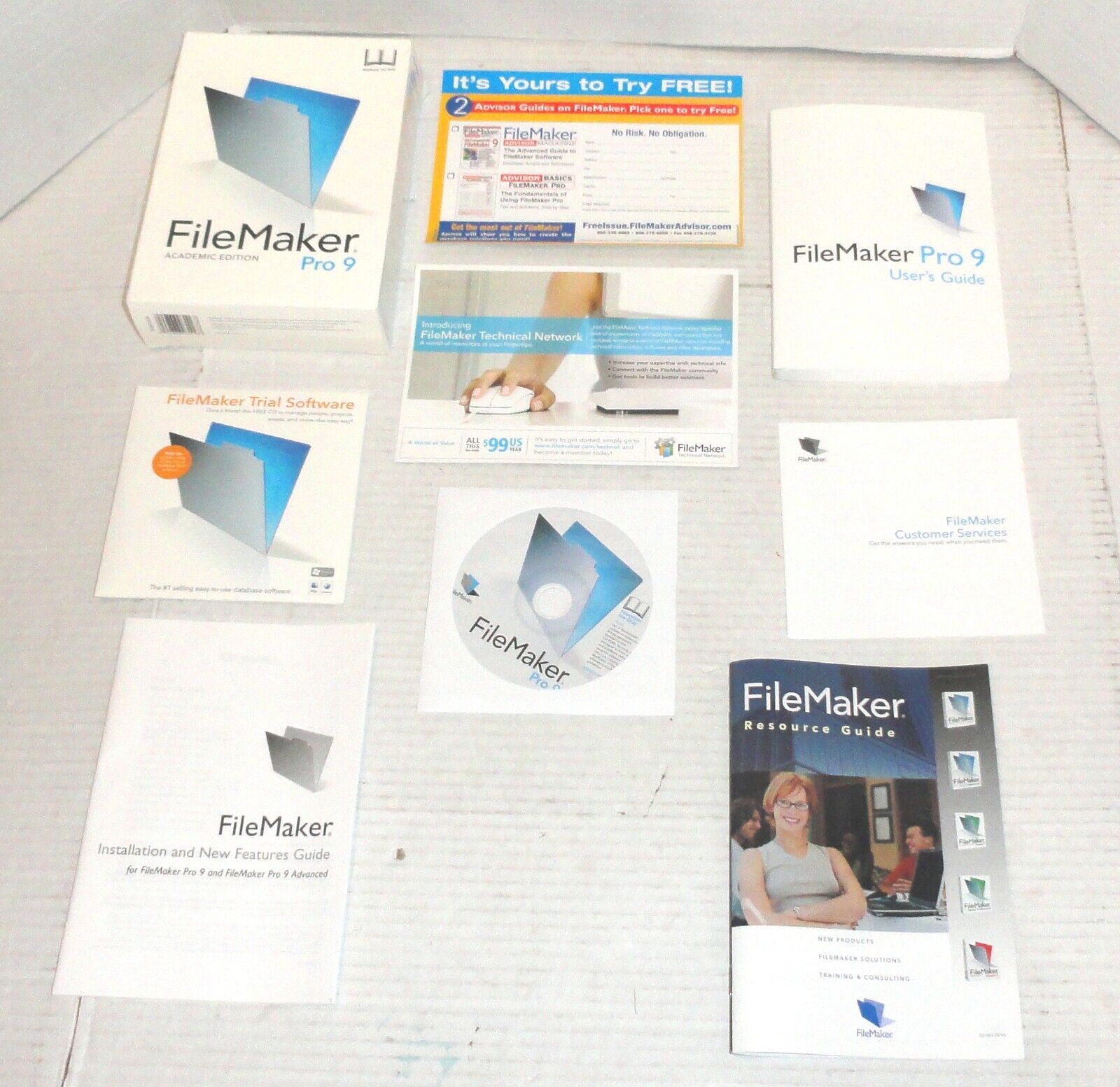 FileMaker Pro 9 Academic Edition English Version Software for Windows & Mac READ