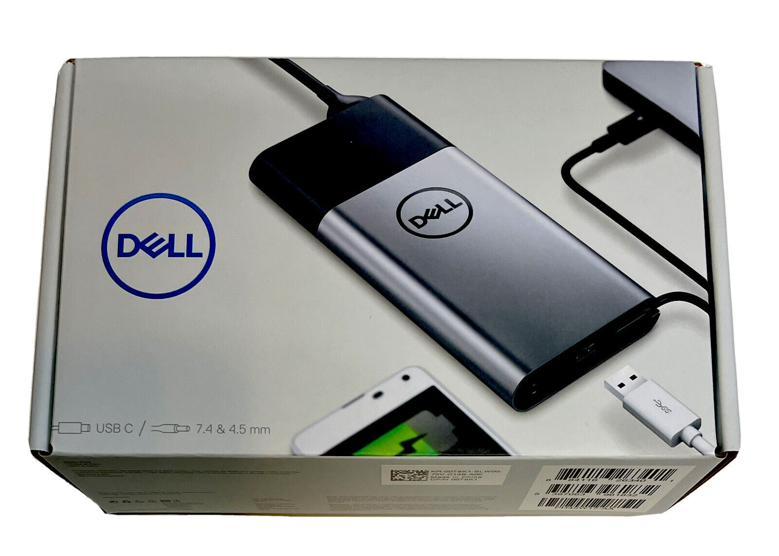 DELL HYBRID 45W ADAPTER + 43WH POWER BANK PH45W17-AA Brand New Sealed