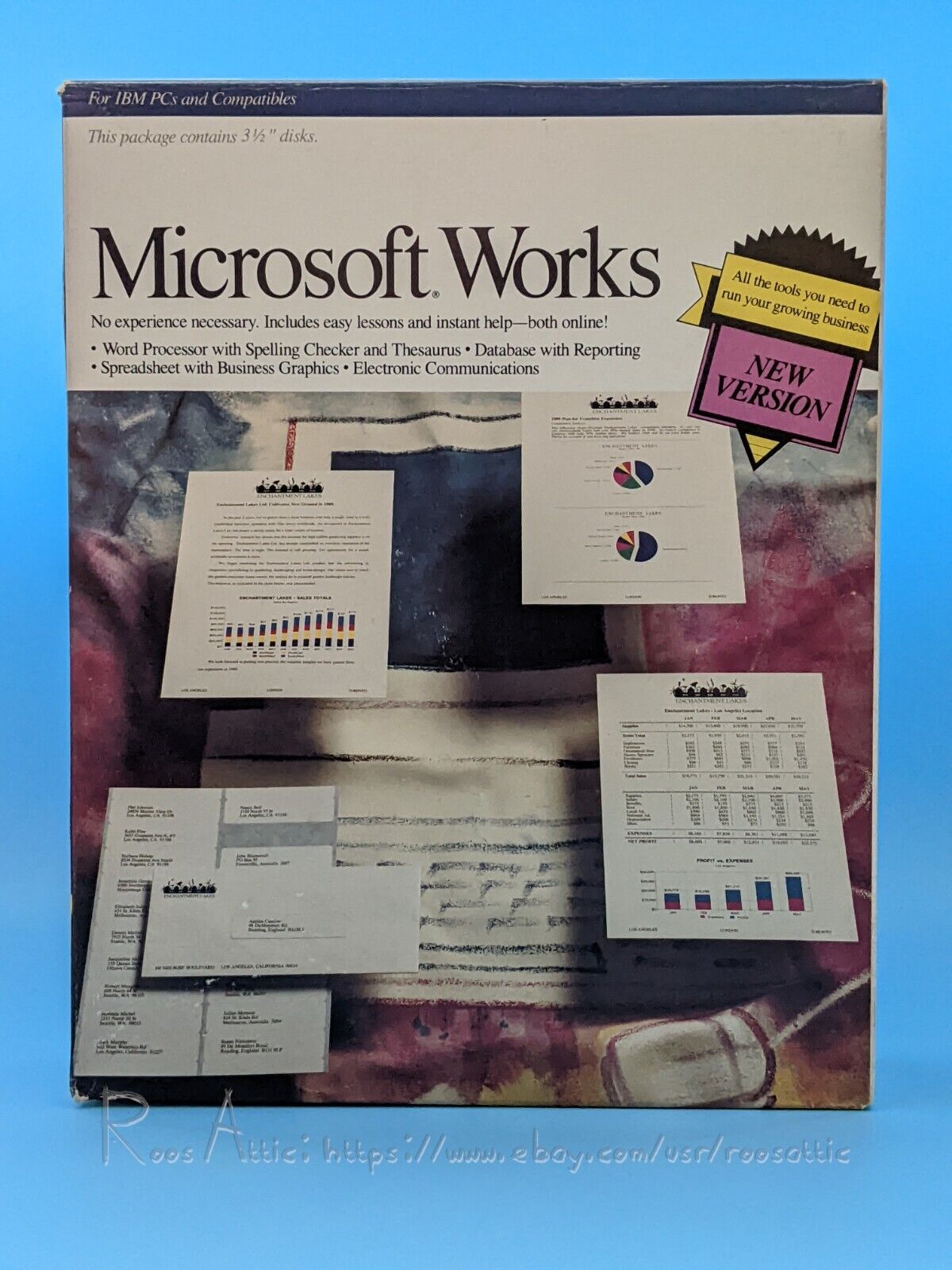 Microsoft Works Version 2.0 Promo For IBM PC PS/2 MS-DOS 1989: Vintage Software