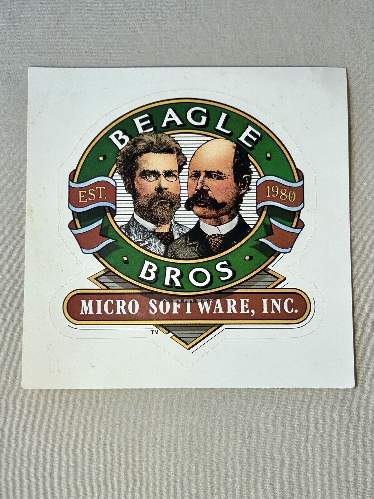 VTG 1980’s Beagle Bros Micro Software, Inc. Sticker~4.25”x4.25”