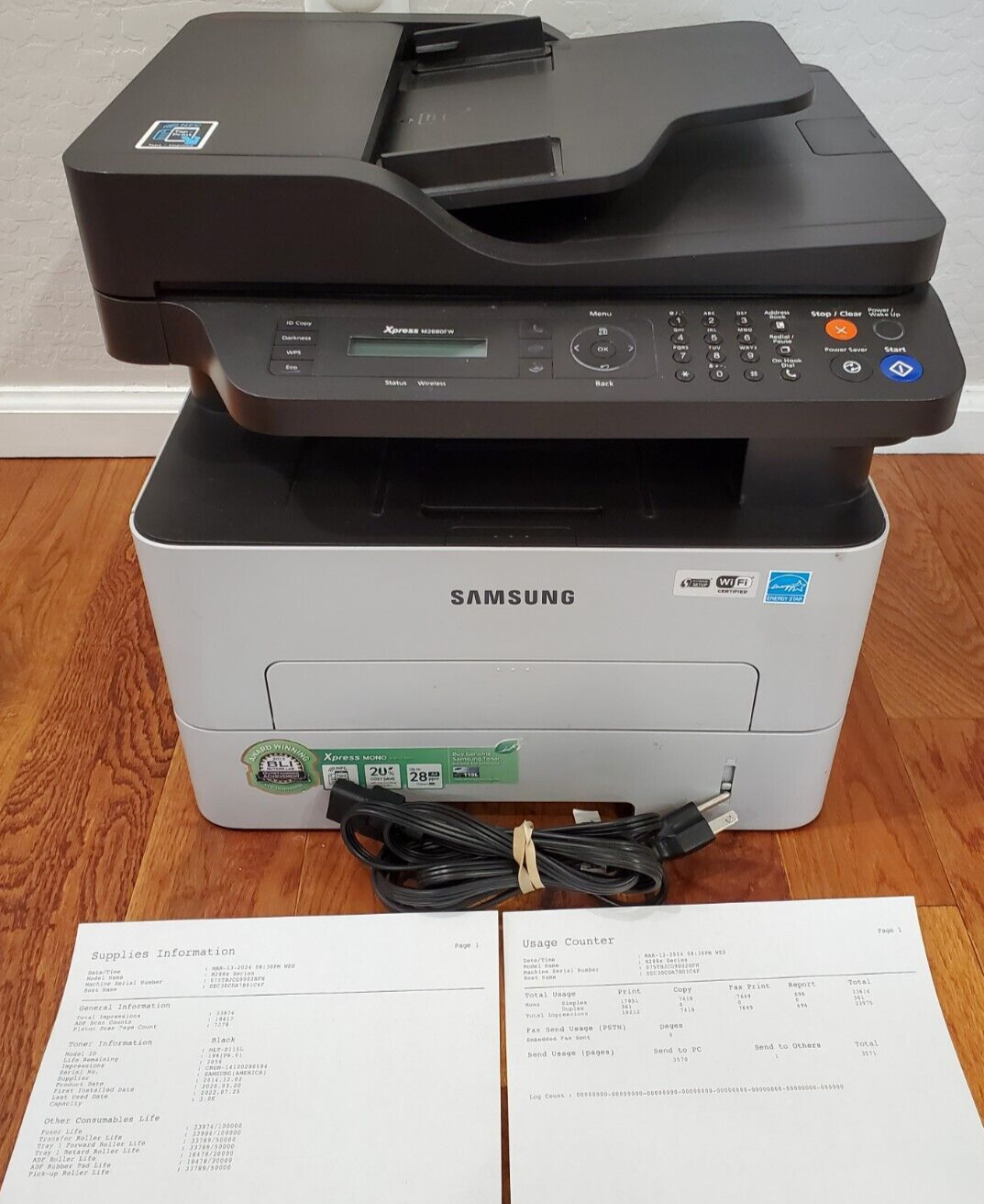 Samsung Xpress M2880FW Monochrome Wireless All In One Laser Printer - Tested
