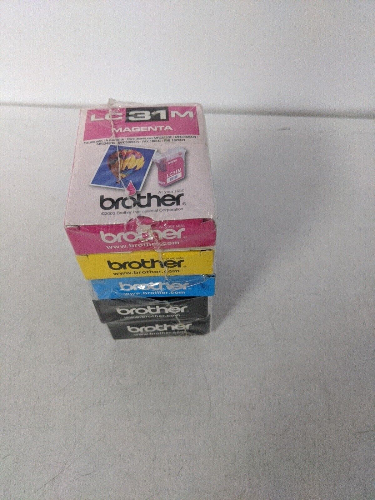 BROTHER  LC31 SET OF 5 MAGENTA, YELLOW, CYAN, BLACK (2) - exp. 2008