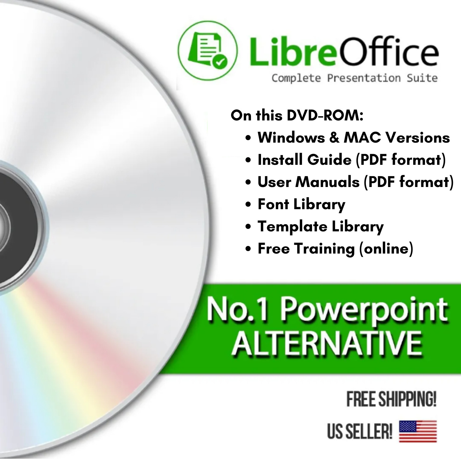 Libre Office 2023 | Word Processor, Slide Show, Spreadsheet Software Suite | DVD
