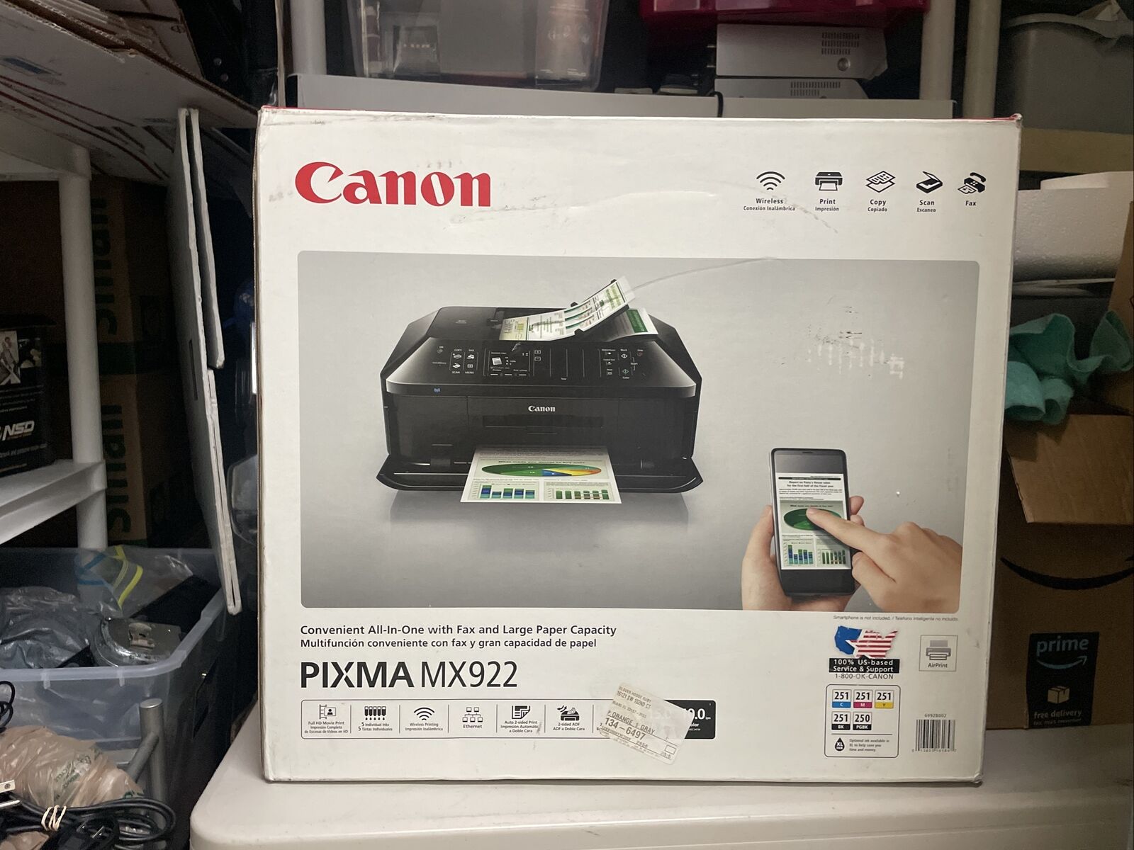 Canon Pixma MX922 ALL in One Wireless  Printer Print Copy Scan Fax NIB