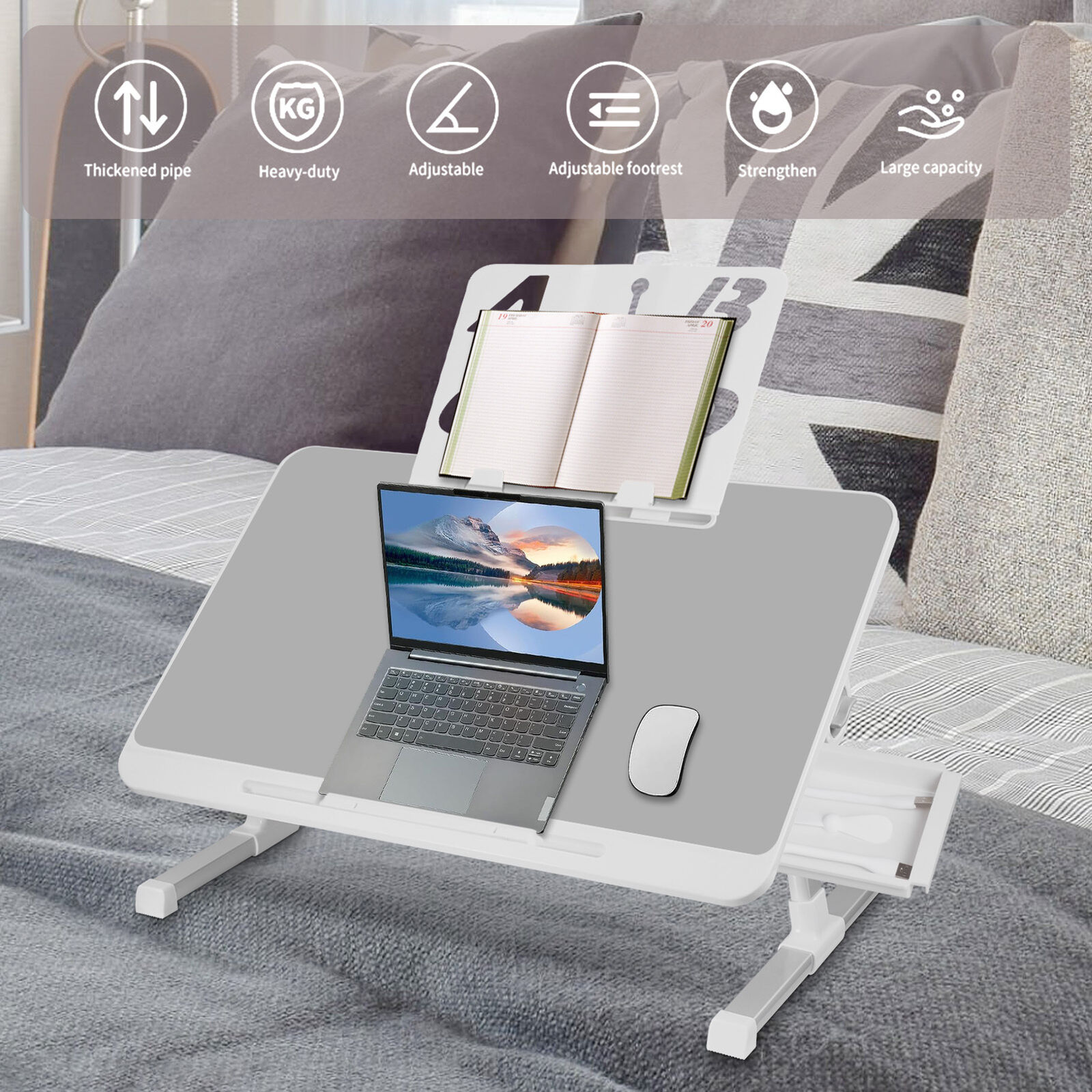 Bed Table Tray Portable Laptop Bed Tray with Folding Legs Laptop Bed Tray innate
