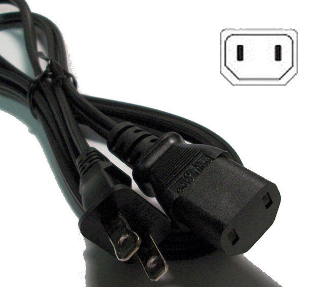 6 ft. Longwell - P Type SVT 2- Prong to 2 Female AC Power Cord 10a 300V VW-1