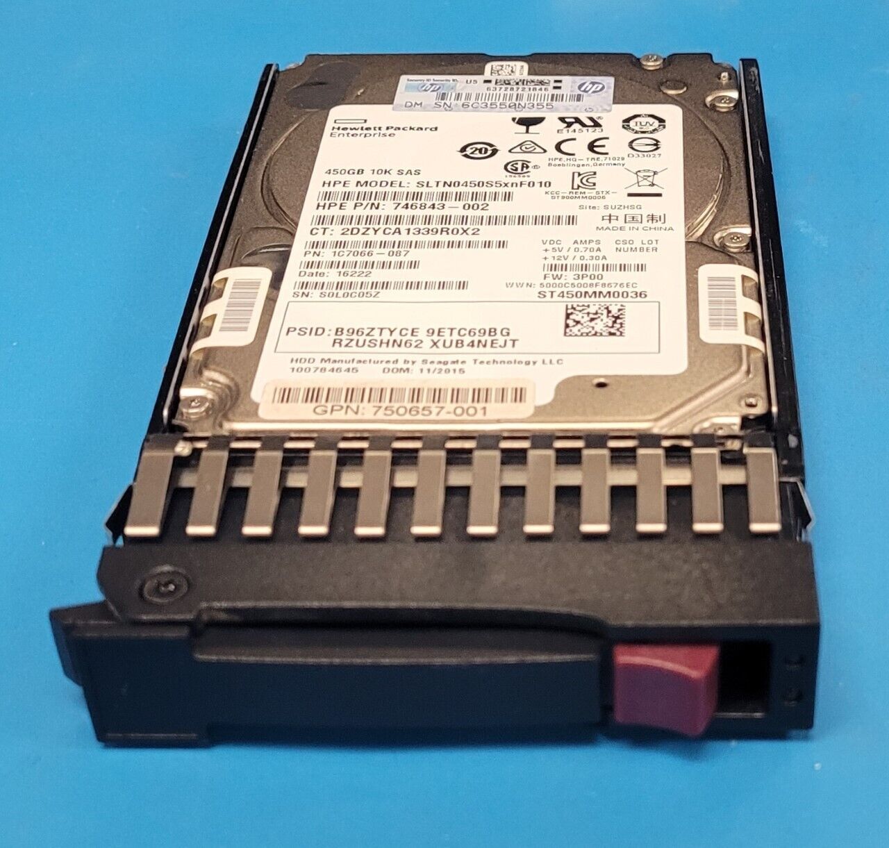 Original HP 450GB 6G DP ENT SAS 10K 2.5in  for G5 G6 G7 SYSTEM 652572-B21