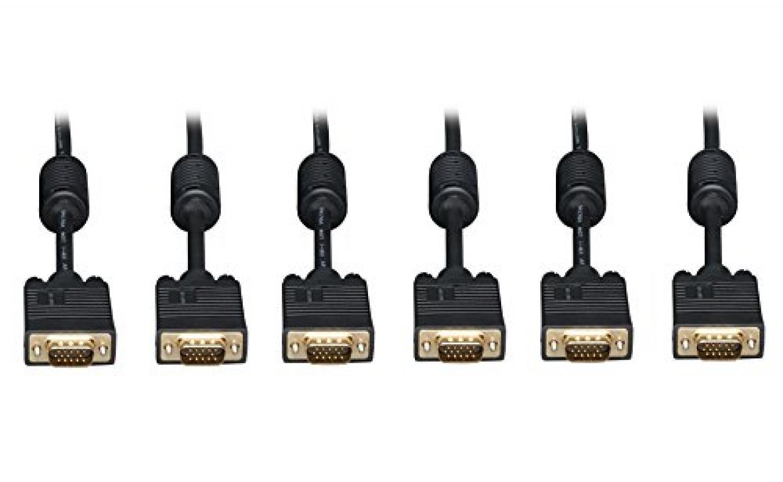 NEW CE 3 pack, 35 Feet VGA Male to Female, Extension Cable with Ferrites, Black