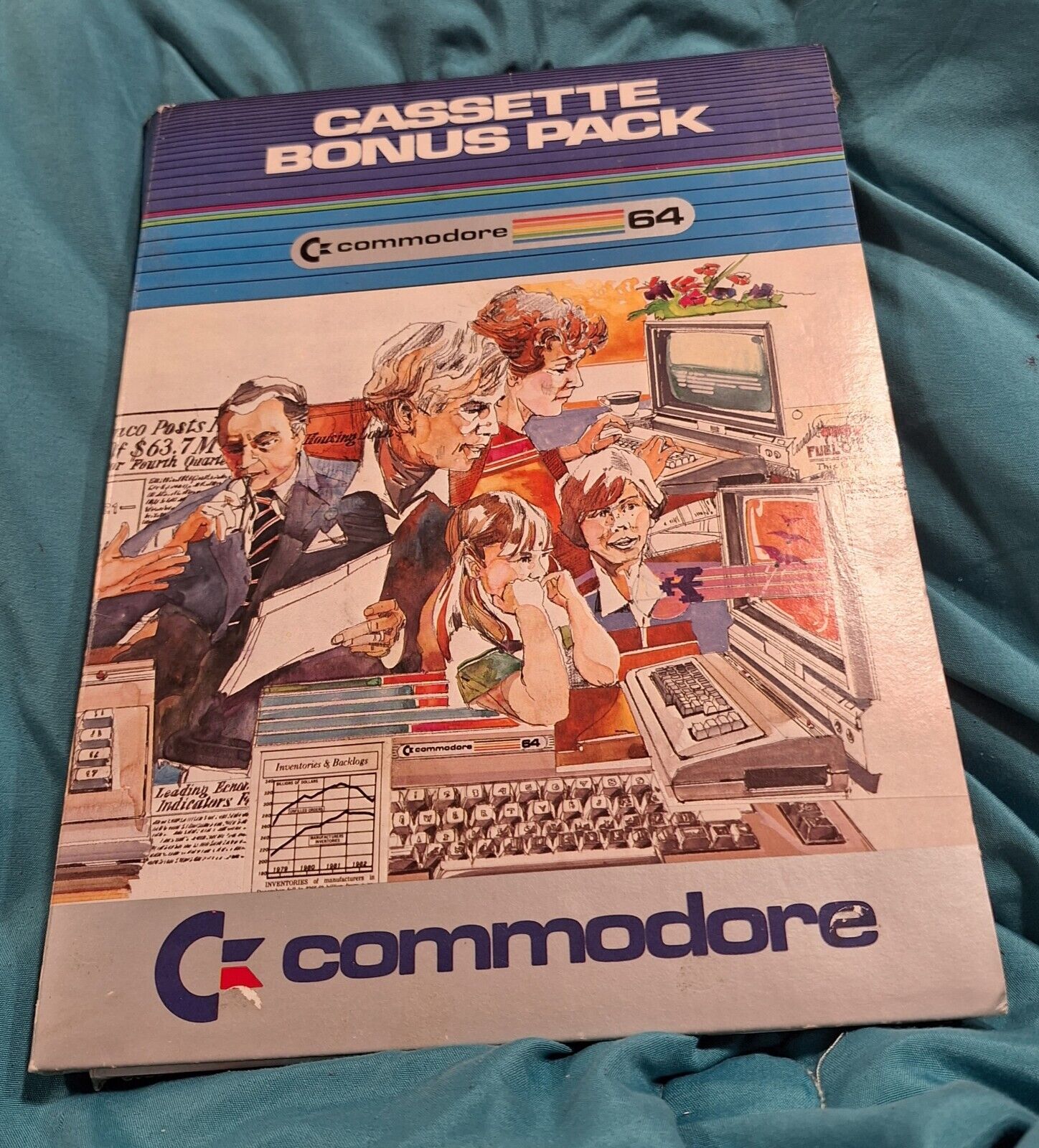 Commodore 64 C64 Computer Cassette Bonus Pack C-64150 Complete Vtg 1983 SEALED