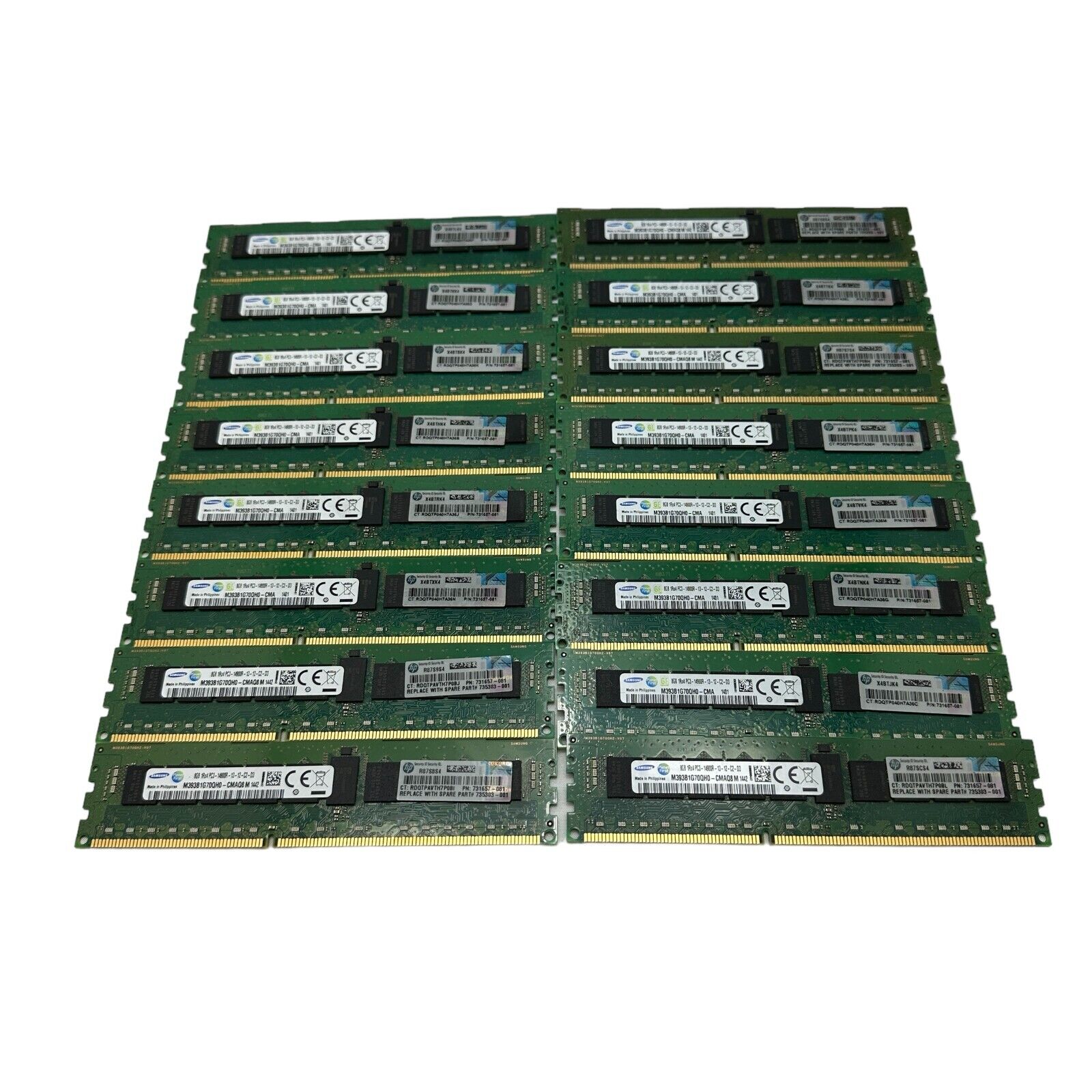 Samsung 1Rx4 128GB (16x8GB) PC3-14900R DDR3-1866 Memory M393B1G70QH0-CMA