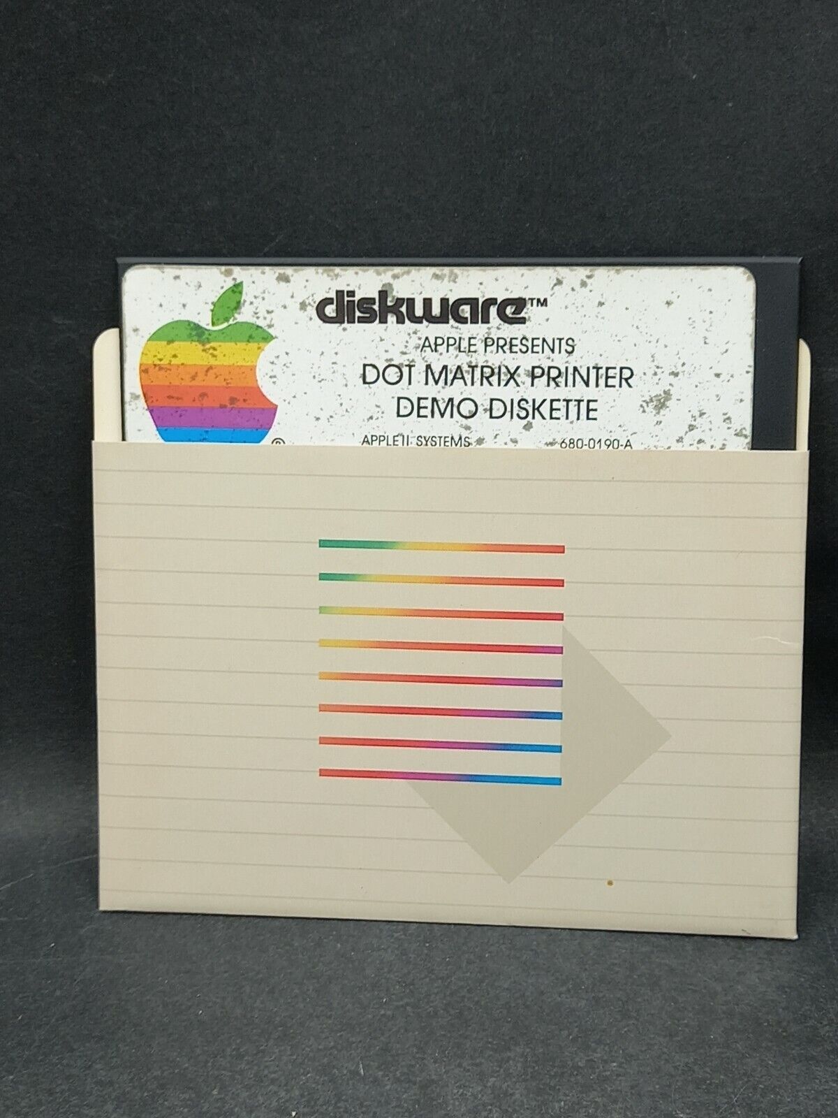 Apple Diskware Dot Matrix Printer Demo Diskette Apple II 5.25\