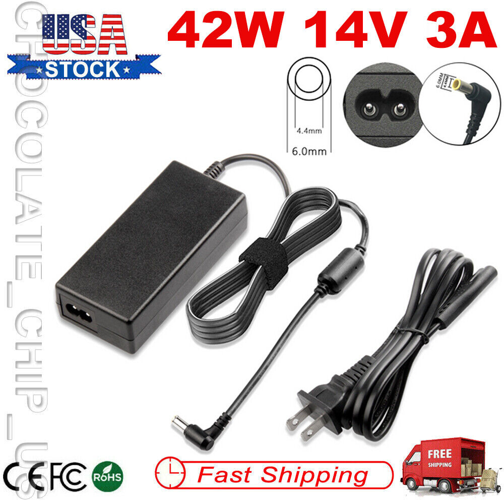 14V AC Adapter for Samsung SyncMaster S27C230B S24A300B S20A350B LED LCD Monitor