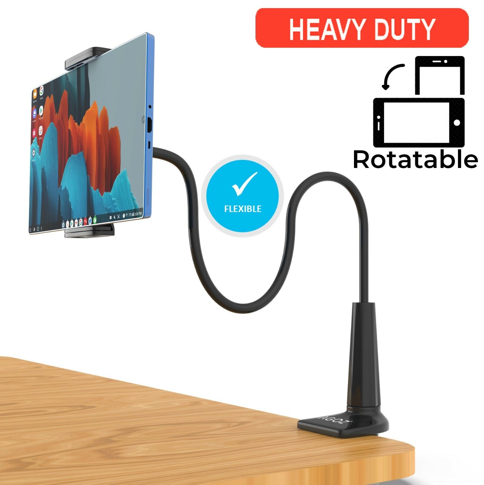 AGOZ Tablet Holder Desk Bed Kitchen Mount Adjustable Stand for iPad Pro Air Mini
