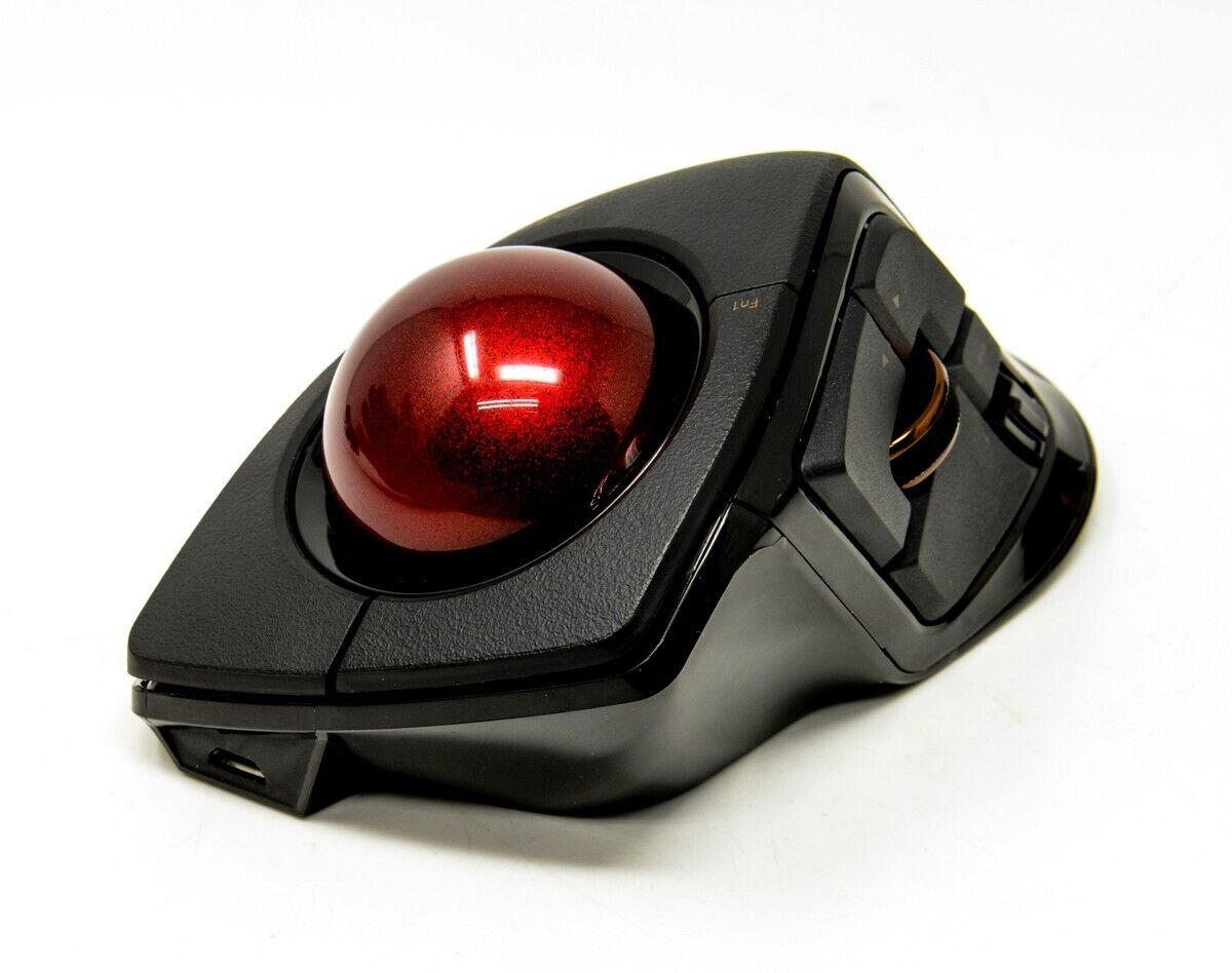 ELECOM DEFT PRO Trackball Mouse, Wired, Wireless, Bluetooth 3 Types Connection