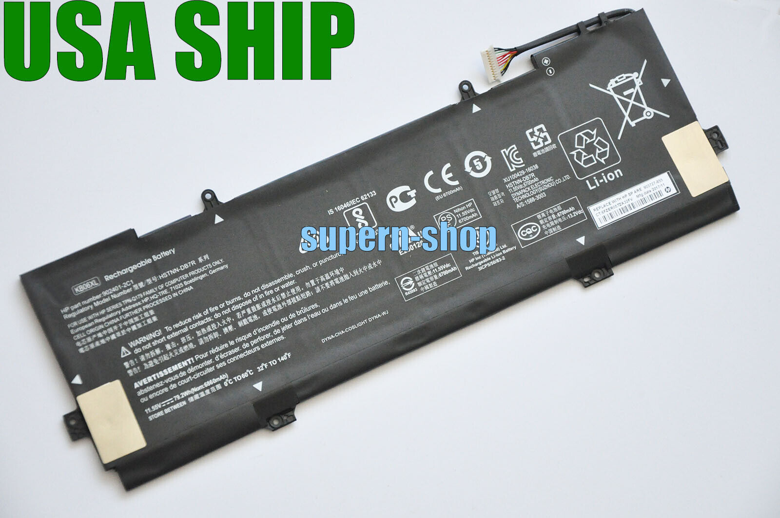 USA New Genuine KB06XL HSTNN-DB7R battery  for HP Spectre x360 15-bl000 Z6K96EA