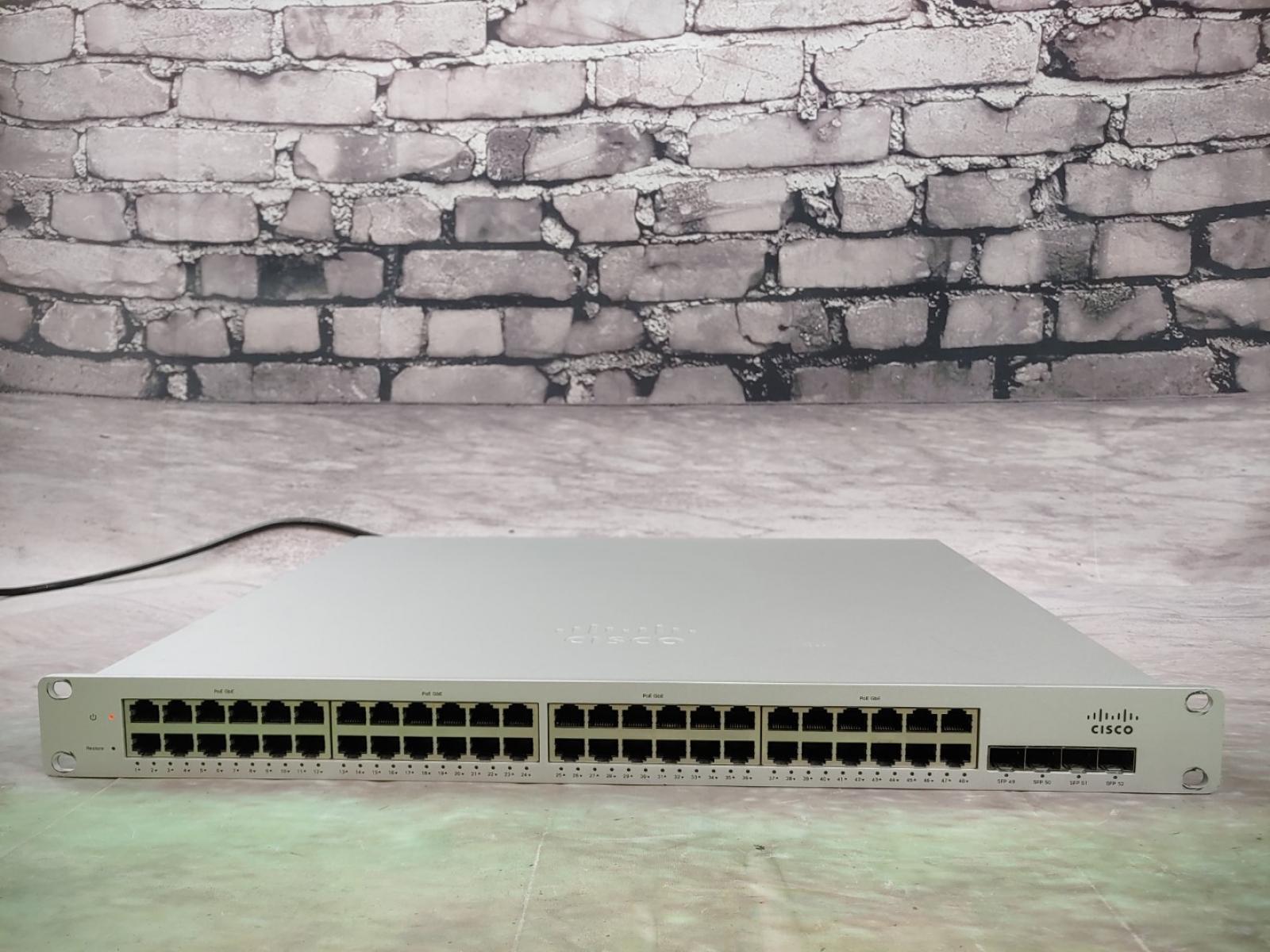 Cisco Meraki MS220-48LP-HW 48-Port PoE Cloud Managed Network Switch *UNCLAIMED*
