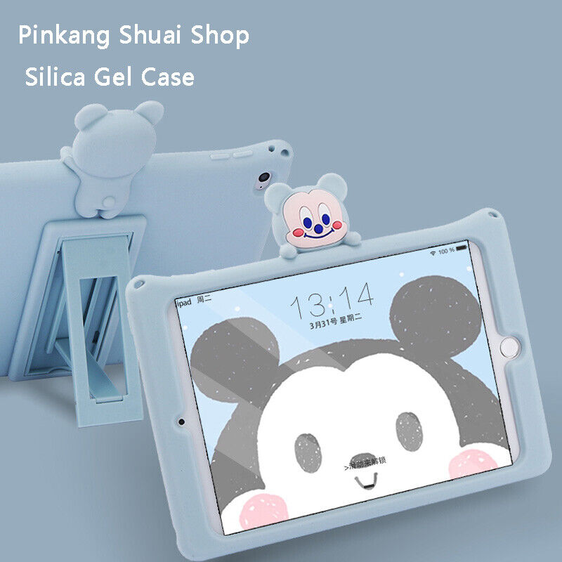 Minnie Micke Mouse Silica Gel Bracket Plus Lanyard TabletCase For Apple iPad 6/7