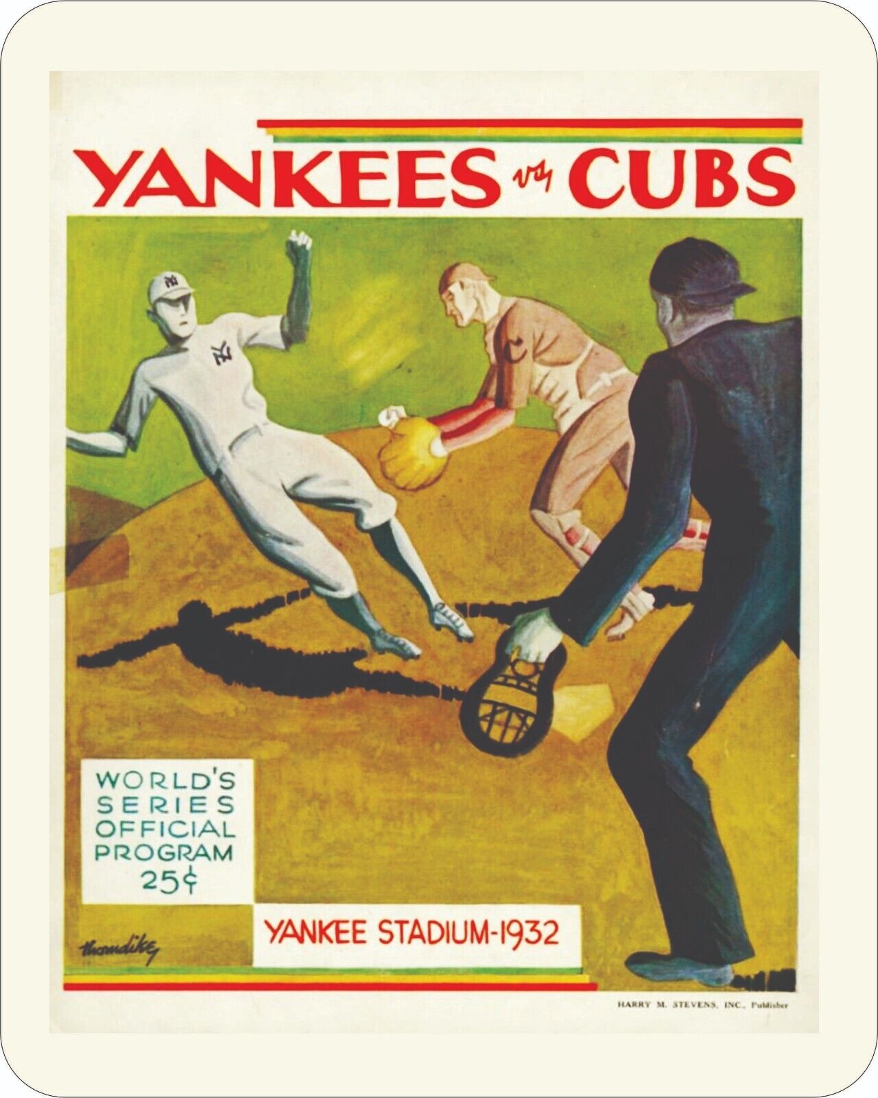 1932 Yankee Vs Cubs World Series Program Baseball  Mouse Pad Poster 7 3/4  x 9\
