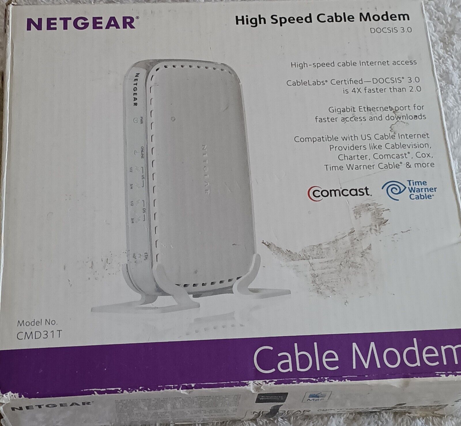 NETGEAR DOCSIS 3.0 - High Speed Cable Modem CMD31T FACTORY SEALED