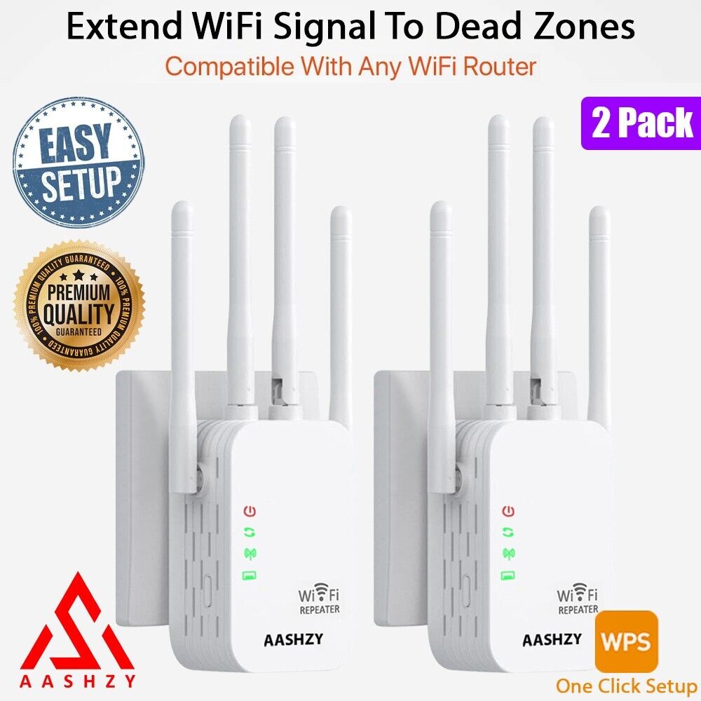 WiFi Range Extender 1200 Sq.FT internet Signal Booster Wireless Repeater 2 PACK