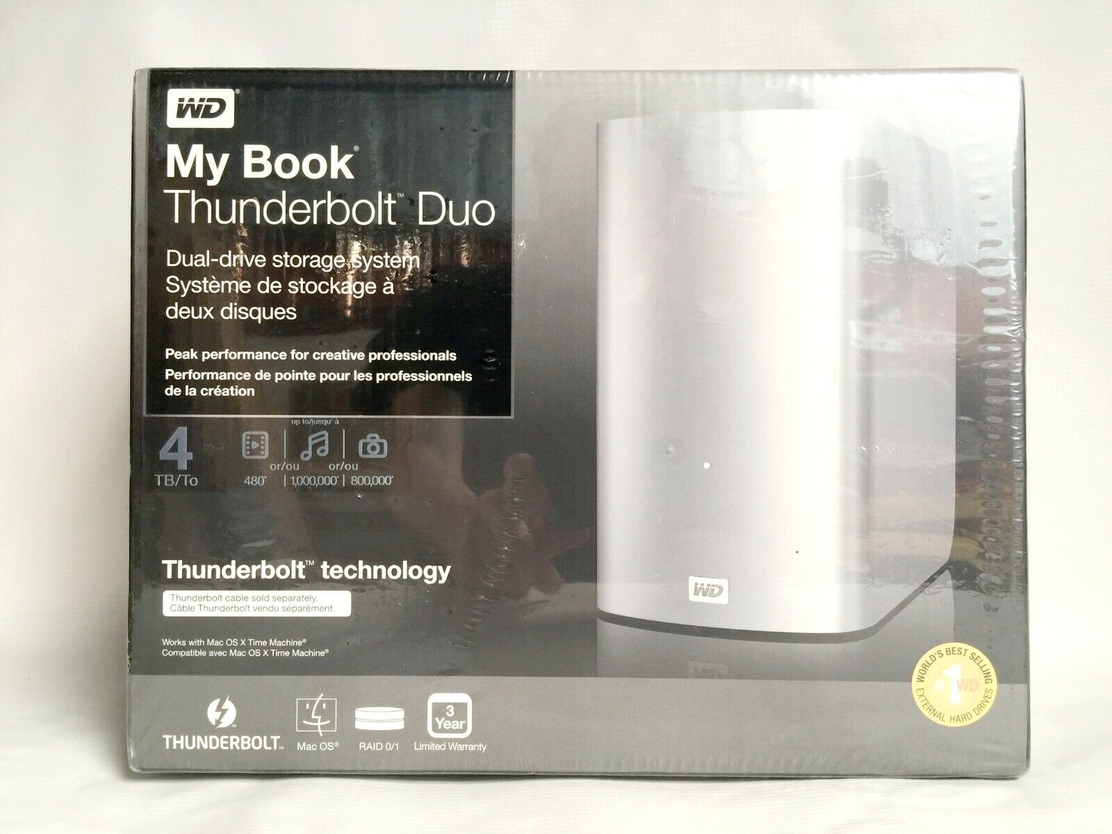 WD My Book Thunderbolt Duo 4TB External Dual Hard Drive Storage w/ RAID... NEW