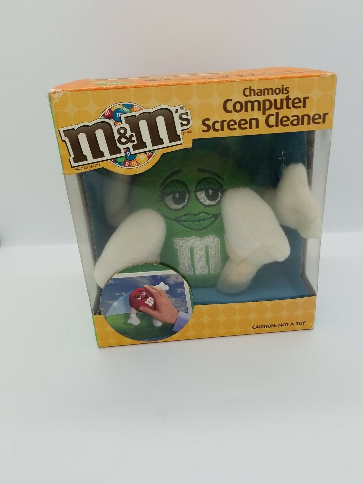 Vintage M&M\'s Chamois Computer Screen Cleaner Green Collectible 