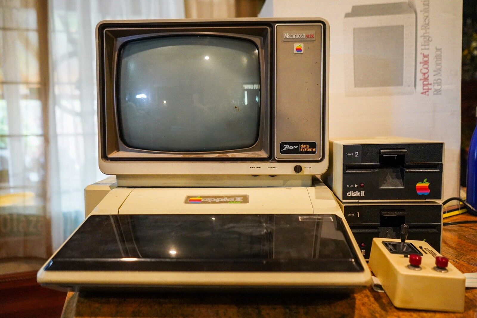 Apple II Plus Mac Monitor, Computer, Joystick, Manuals everything Seen In Photos