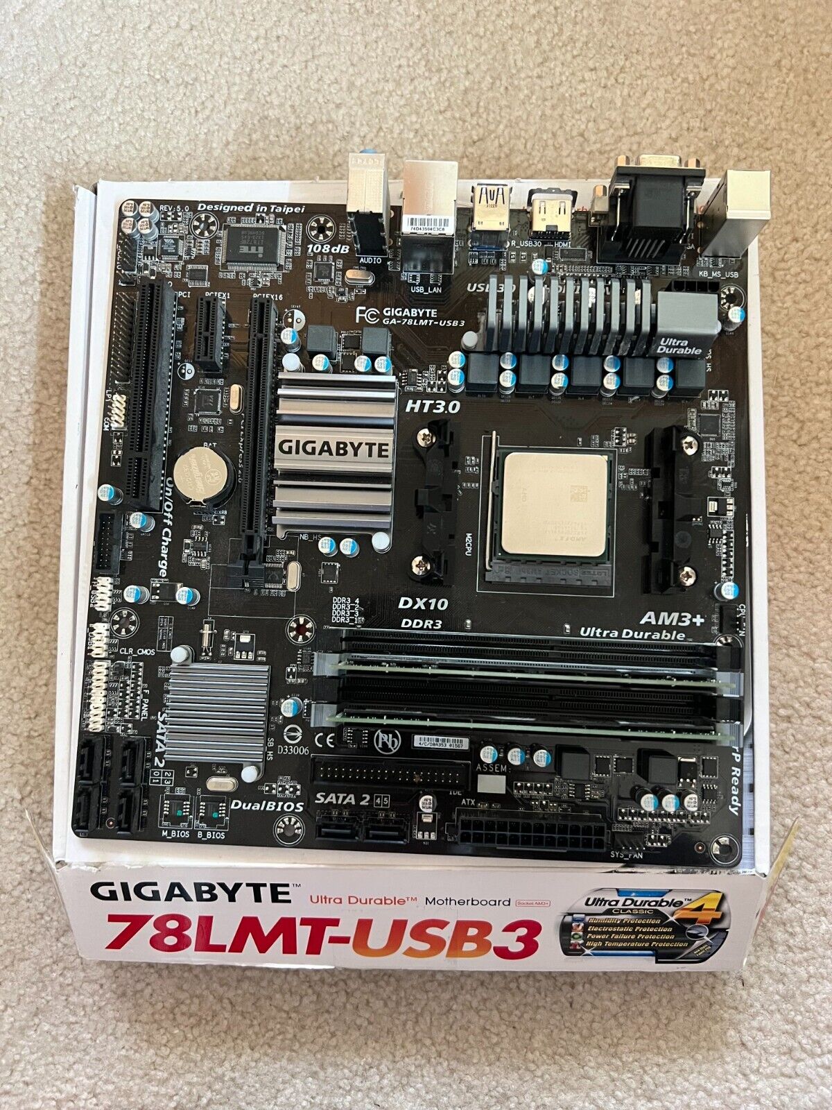 Gigabyte GA-78LMT-USB3 Motherboard with AMD FX-8320 8-core CPU and 16gb RAM 