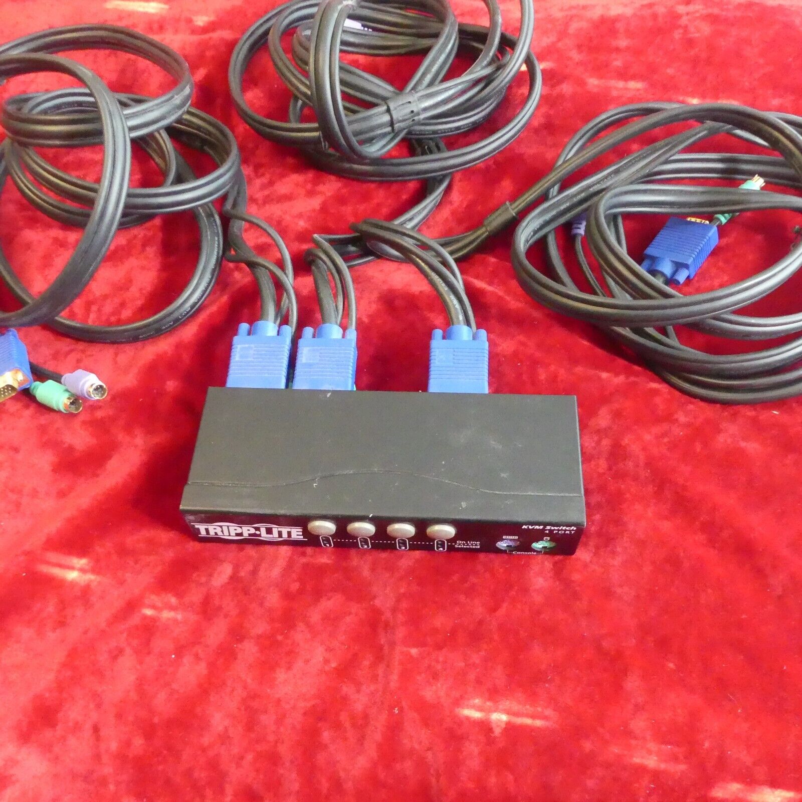 Tripp-Lite CS-84 KVM Switch 4 Port With 3 Cable Sets