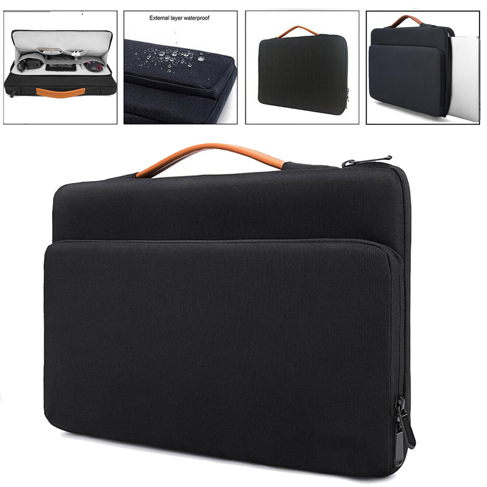 Black For 13 13.3 inch Macbook Laptop Notebook Carrying Sleeve Handbag Pouch Bag