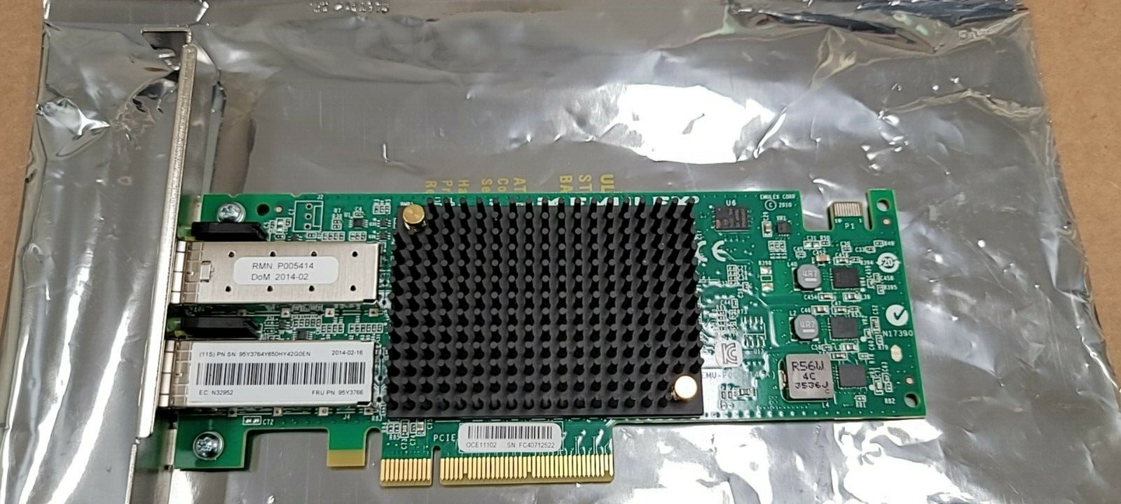IBM 96Y3766 Emulex 2-Port 10GB SFP+ Ethernet Card PCI-e P005414 95Y3764