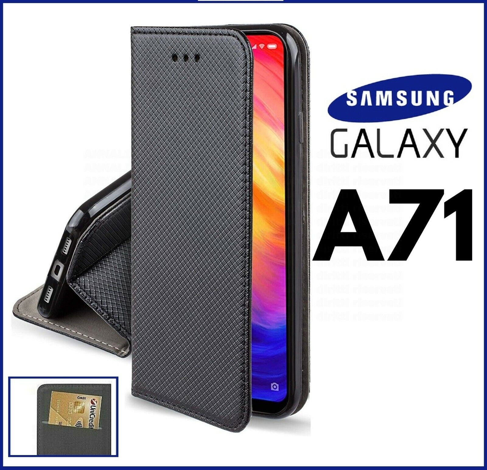 Case IN Wallet Book for SAMSUNG GALAXY A71 Cover Flip Magnetic Leather