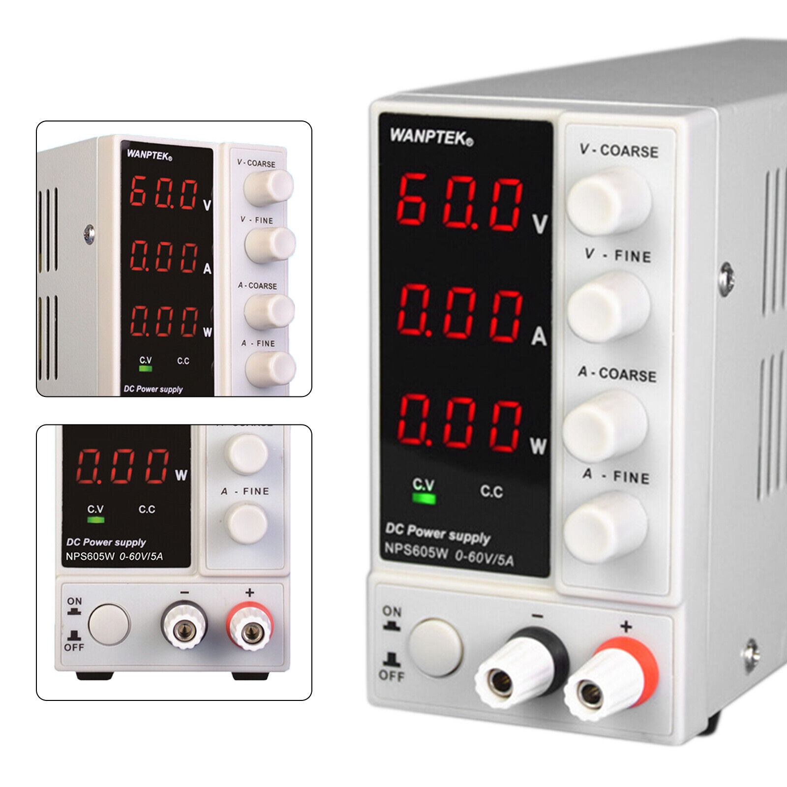 DC Power Supply Lab Digital 0-60V 0-5A Regulated Power Supply Equipment 110V